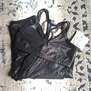 NWT Beyond Yoga Shine Slim Racerback Bra & Legging Set